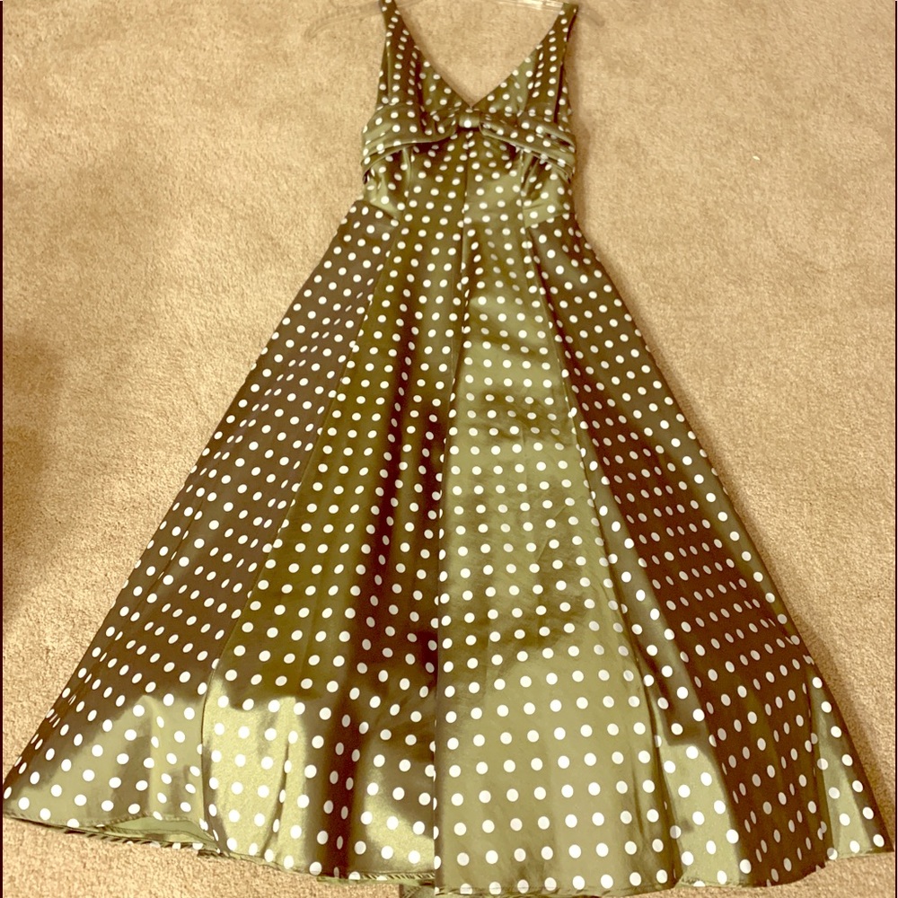 Green Polka Dot Party Dress